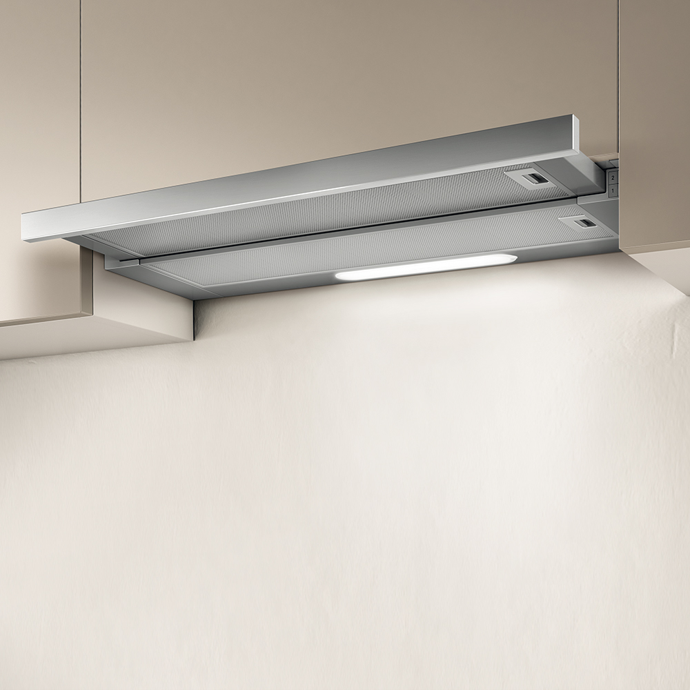 Вытяжка телескопическая Elica Elite 14 Lux GRIX/A/60 (650 м³/ч / 121 Вт / LED освещение 2x3 Вт / ширина - 59.8 см / нерж. сталь)