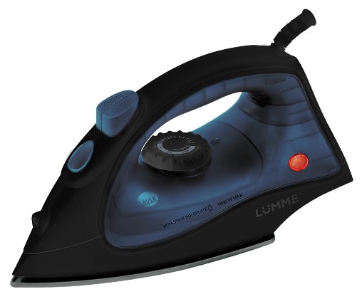 Утюг Lumme LU-IR1137A чёрный/синий (1800 Вт / подошва - металлокерамика / 1,6 м)