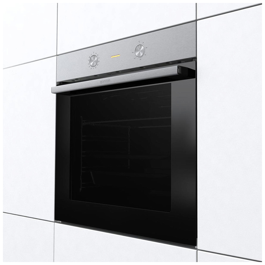 Духовой шкаф Gorenje BO6717E03X (Essential / 77 л / до 300 °C / Нерж.сталь, стекло / AquaClean / PerfectGrill / съемные направляющие / А)