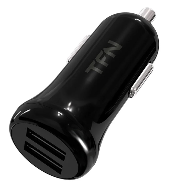 Автомобильное зарядное устройство TFN CC2U24ABK (2 USB/2.4A) черное