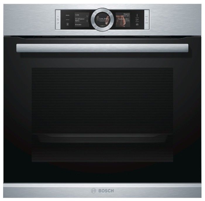 Духовой шкаф-пароварка Bosch HSG636ES1 (Serie8 / нерж / Термощуп / EcoClean / TFT-дисплей / SoftClose/ 4D-HotAir / Пар)-0