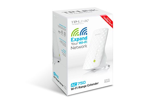 Универсальный усилитель беспроводного сигнала TP-LINK RE200, скорость до 750 Мбит/с, розетка UK 
