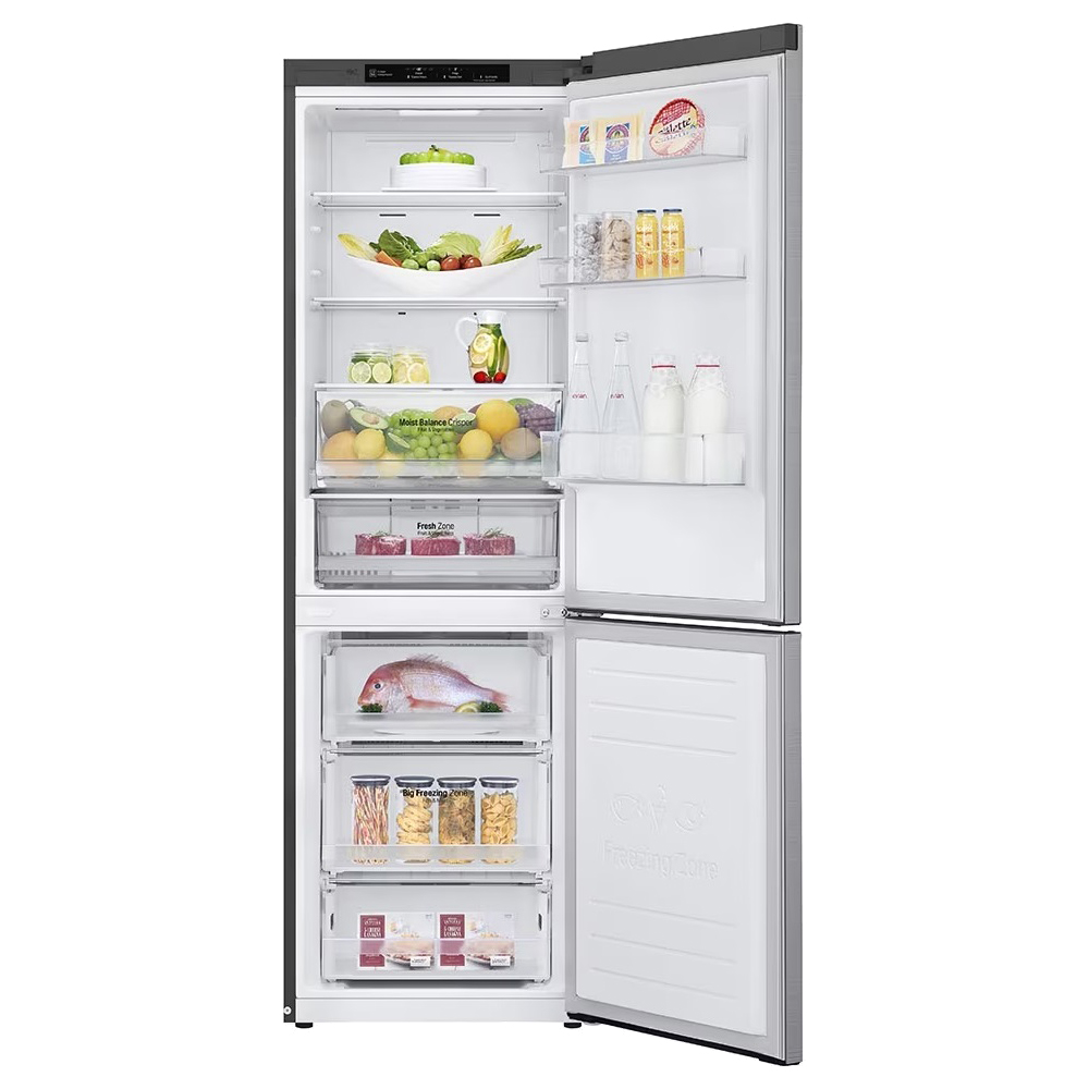 Холодильник LG GBB61PZJMN (V+ / Объем - 341 л / Высота - 186см / A++ / Серебристый / NoFrost / DoorCooling+™ / Smart Inverter™)
