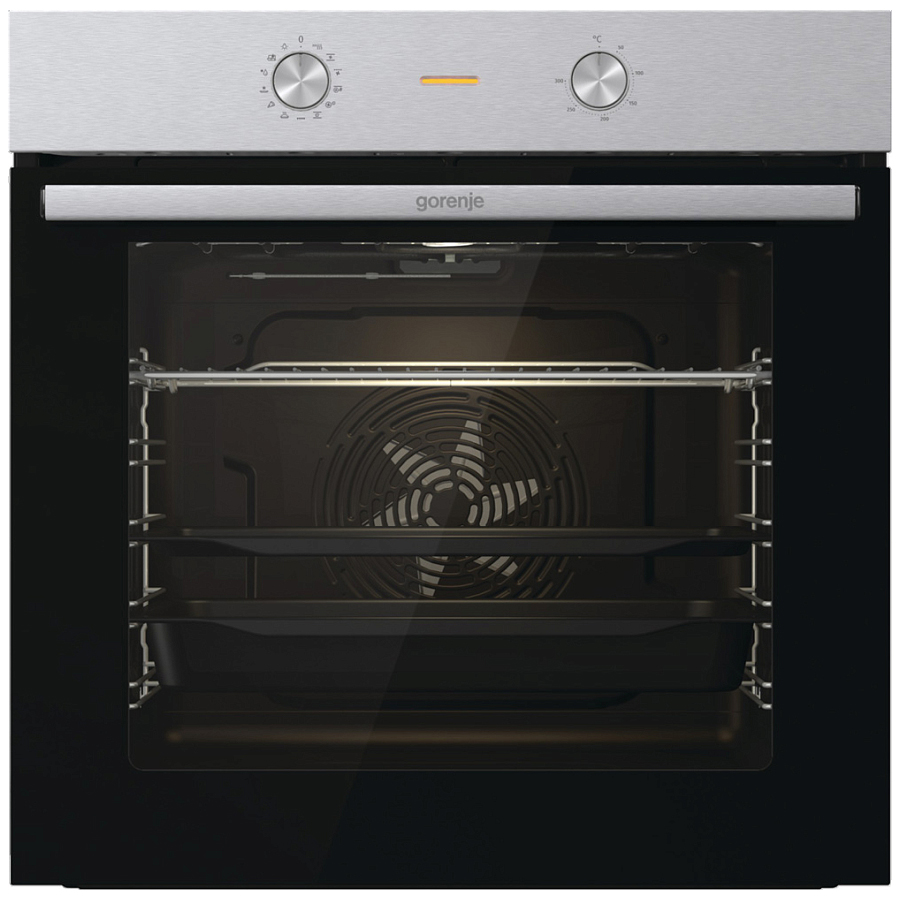 Духовой шкаф Gorenje BO6717E03X (Essential / 77 л / до 300 °C / Нерж.сталь, стекло / AquaClean / PerfectGrill / съемные направляющие / А)