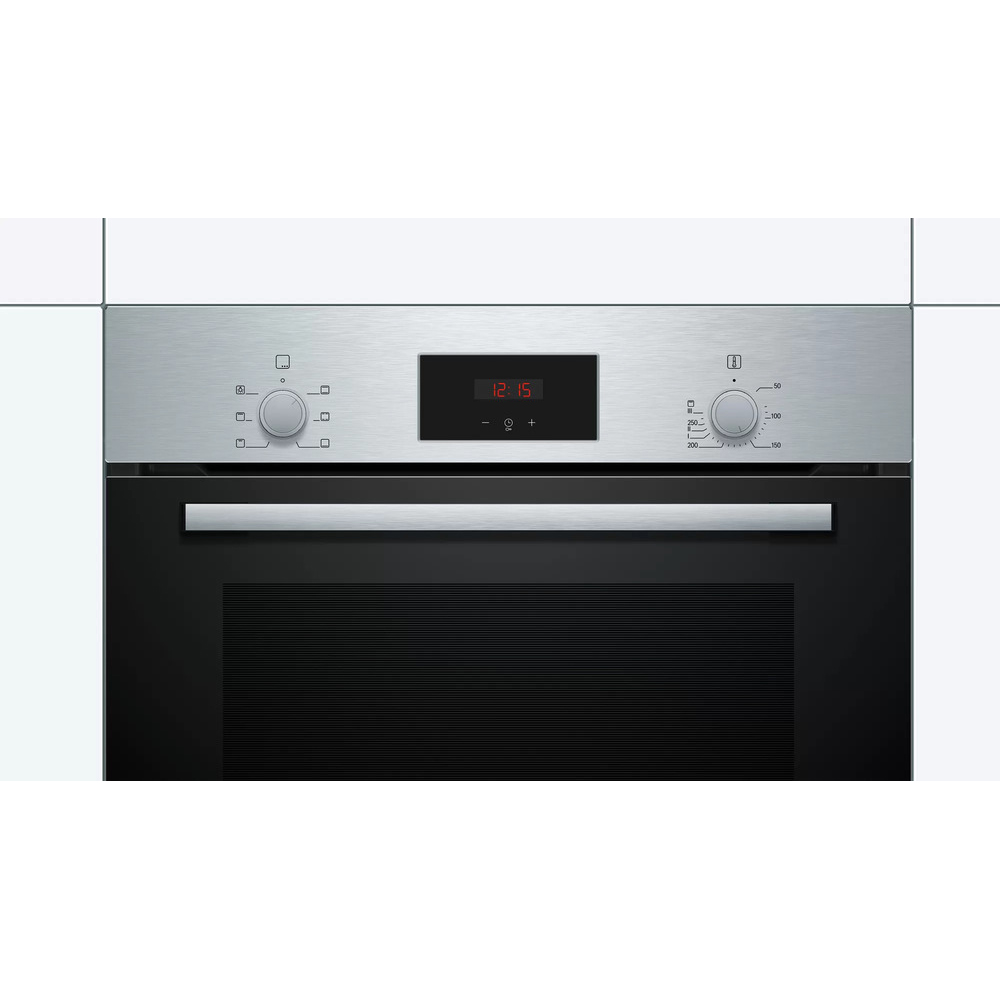 Духовой шкаф Bosch HAF113ES1 (Serie2 / 71 л / до 270 °C / Нерж. / Гриль / Телескоп. напр. (x1) / A)