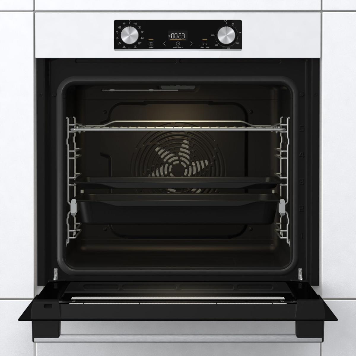 Духовой шкаф Gorenje BOS6737E06WG (Essential / Белый / SilverMatte / IconLED / AirFry / GentleBake / AquaClean / телескоп)