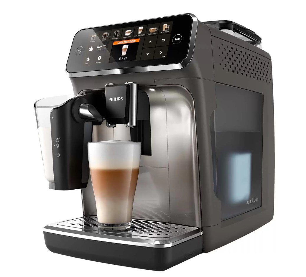 Кофемашина Philips EP5444/50 LatteGo (кофе зерновой, молотый/ 1500 Вт/ 1.8 л/ автоматический капучинатор/ 12 напитков)
