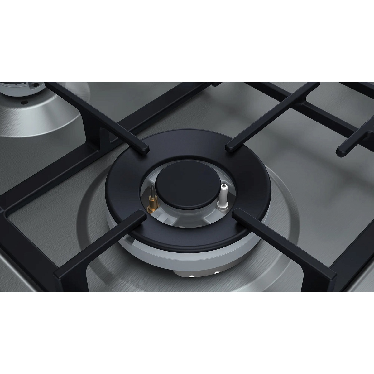 Поверхность газовая Bosch PGH6B5O92R (Serie4 / нерж / чугун / WOK)