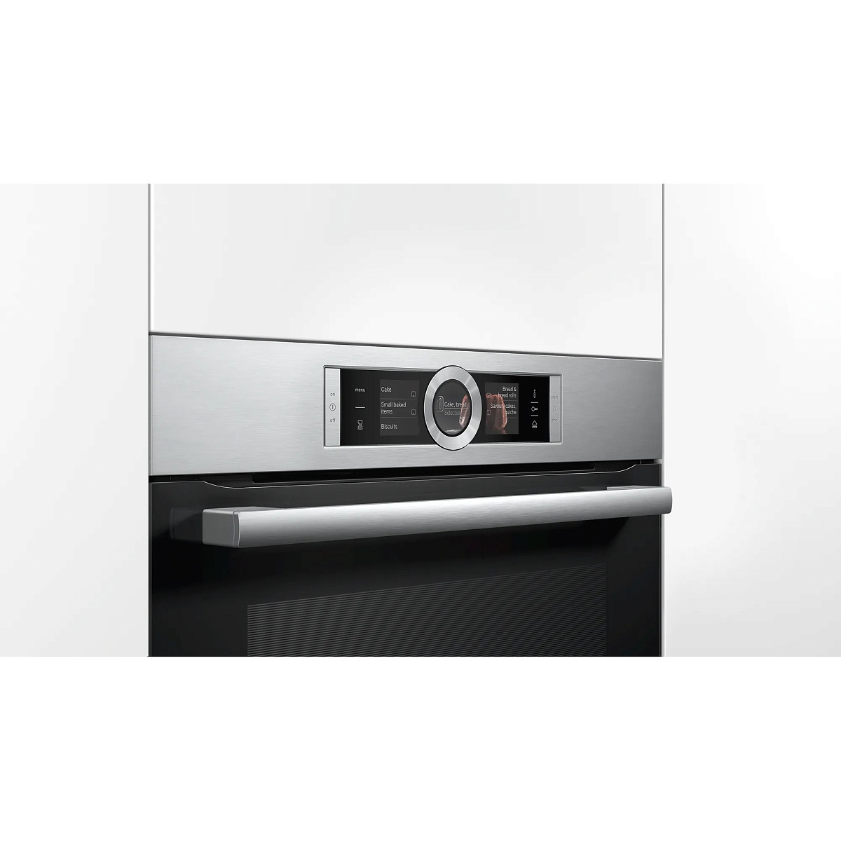 Духовой шкаф с добавлением пара Bosch HRG656XS2 (Serie8 / нерж / Термощуп / EcoClean/ TFT-дисплей / SoftClose/ 4D-HotAir / Пар)