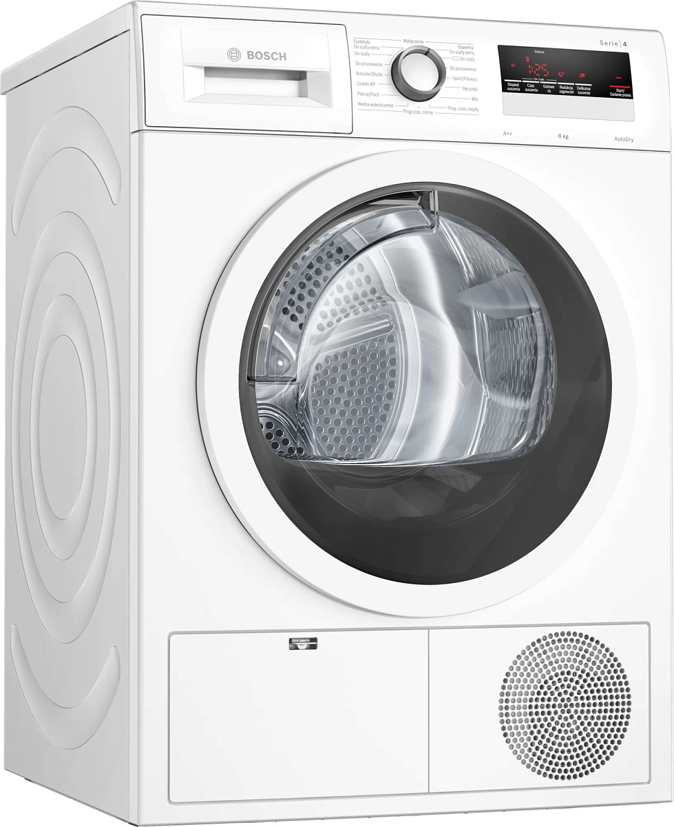 Сушильная машина с тепловым насосом Bosch WTM8528FPL (Serie4 / 61,3см / 8кг / TouchControl / AutoDry / AntiVibration Design / А++)