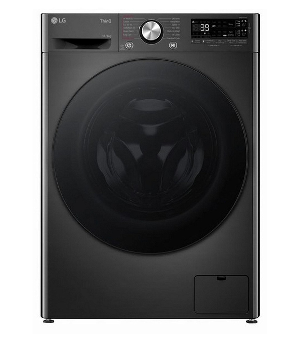 Стирально-сушильная машина LG F4DR711S2BA (56.5см /11кг/6кг/ 1400об / пар / AI DD / TurboWash™360 / Wi-Fi / Inverter Direct Drive / A+++ / Чёрная)