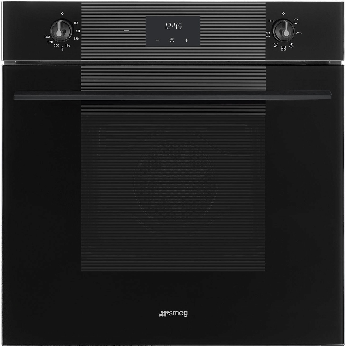 Духовой шкаф Smeg SF64M3VB2 (70 л / до 250 °C / Чёрный / Рельефные направляющие / Smalto Ever Clean / А)
