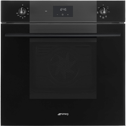 Духовой шкаф Smeg SF64M3VB2 (70 л / до 250 °C / Чёрный / Рельефные направляющие / Smalto Ever Clean / А)