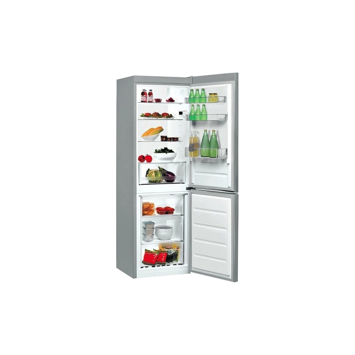 Холодильник Indesit LI7 SN1E X (Объем - 295 л / Высота - 176 см / A+ / Нерж сталь / Морозилка NoFrost)