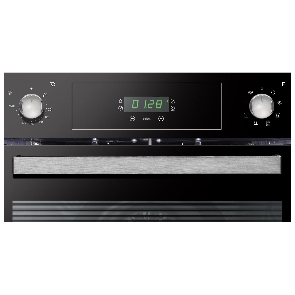 Духовой шкаф Candy FCP615NX/E (Timeless / 70 л / до 245 °C / Чёрный, стекло / Aquactiva / Гриль / Металлические направляющие / A+)