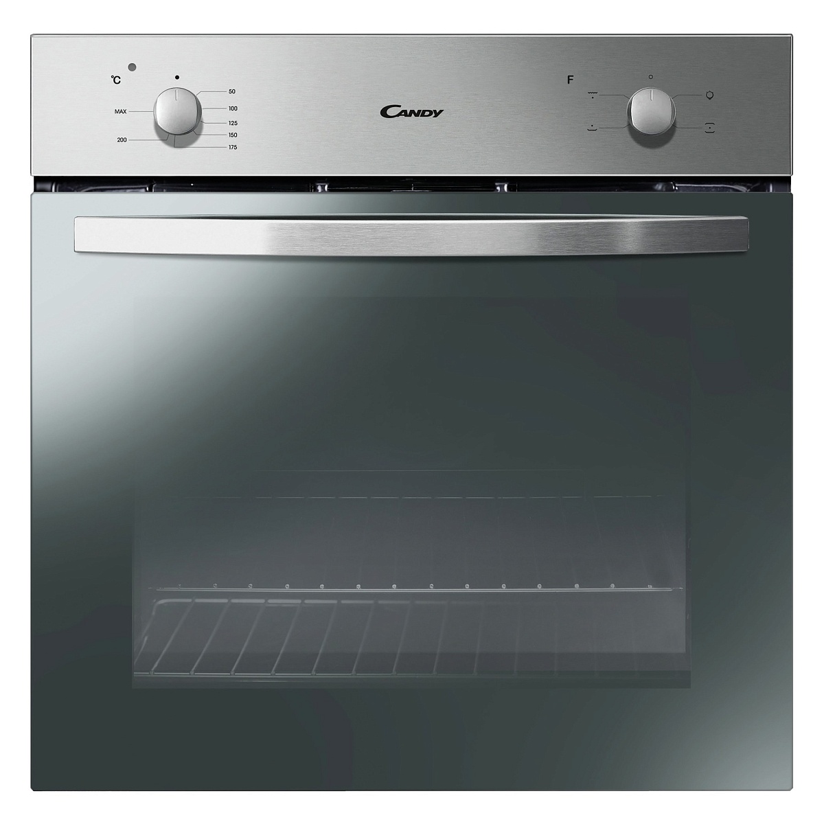 Духовой шкаф Candy FCS100X (Smart / 71 л / до 245 °C / Нерж. сталь, эмаль / Гриль / Рельефные направляющие / A)