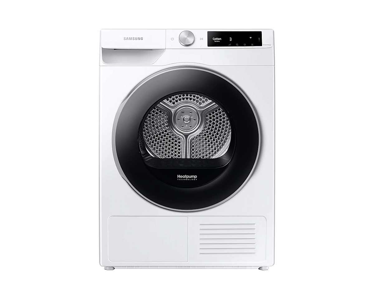 Сушильная машина с тепловым насосом Samsung DV90T6240LE/S7 (DV6000T / 60 см / 9кг / Hygiene Care / Wrinkle Prevent / AI Control / Wi-Fi)