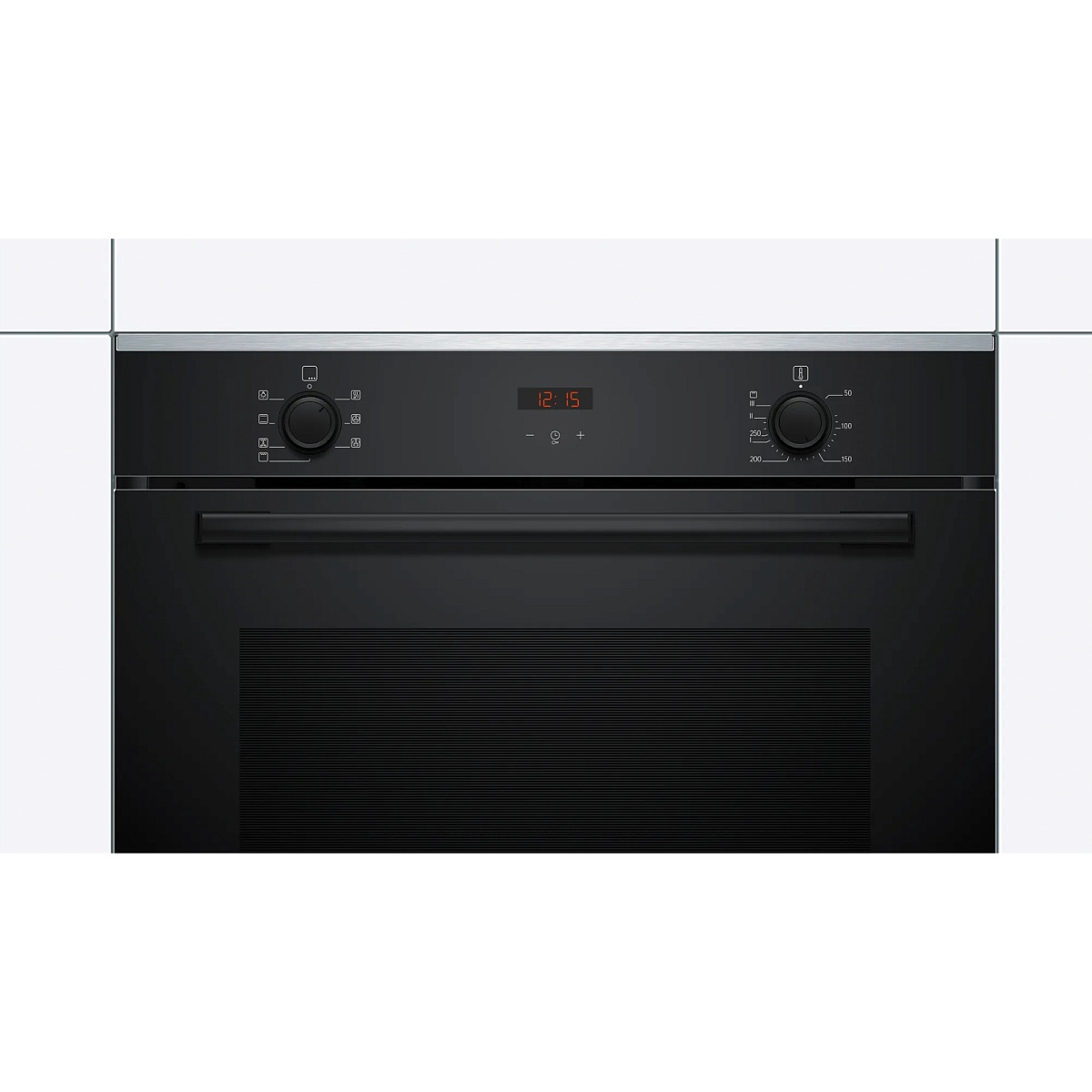 Духовой шкаф Bosch HBS233BB0 (Serie4 / 71 л / до 275 °C / Чёрное стекло / Гриль / EcoClean Direct задняя стенка / A)