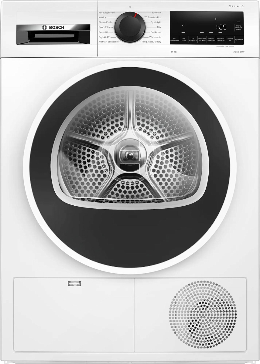 Сушильная машина с тепловым насосом Bosch WQG2410EPL (Serie6 / 61,3см / 9кг / AutoDry / EaseClean / AntiVibration Design / А++)