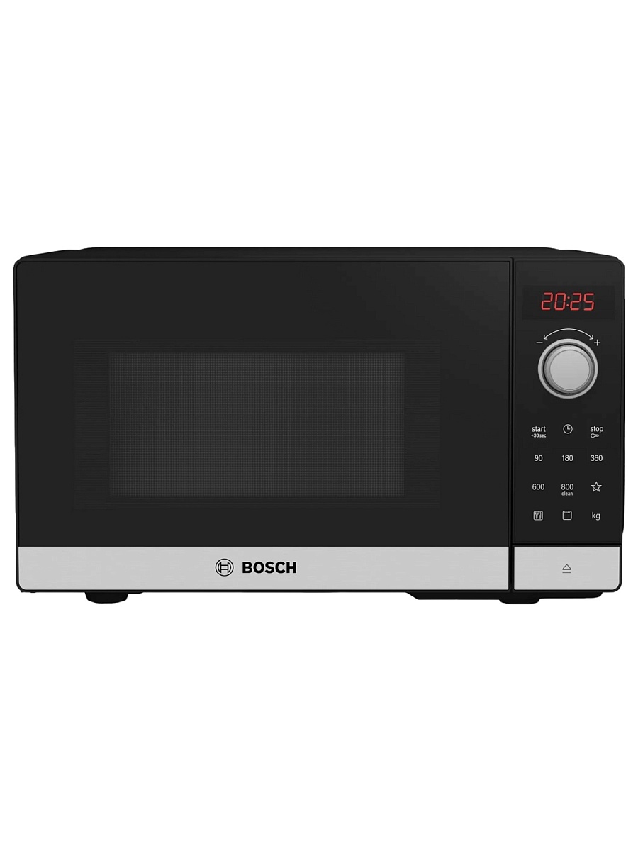 Микроволновая печь BOSCH FEL023MS2 (20 л, 800 Вт, переключатели поворотный механизм, сенсор, гриль, дисплей, черный)