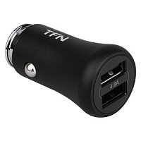 Автомобильное зарядное устройство TFN CCRPD03 (2 USB/24W/4.8A) черное