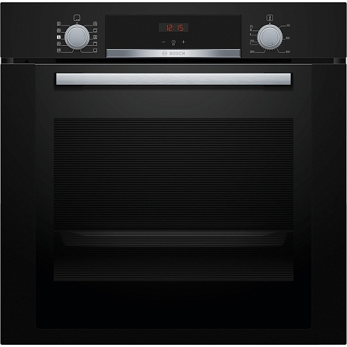 Духовой шкаф с добавлением пара Bosch HRA334YB0 (Serie 4 / 71 л / до 275 °C / Чёрное стекло / Гриль / Телескоп. напр. (x1) / EcoClean Direct / A)-4