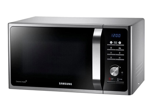 Микроволновая печь Samsung MS23F301TAS (23 л, 800 Вт, переключатели поворотный механизм, кнопки, дисплей, черно-серебристый)