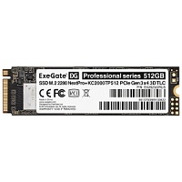 Жесткий диск SSD M.2 512GB ExeGate NextPro+ 2280 KC2000TP512 1600/1200MB/s 2280 PCIe EX282322RUS 160TBW