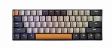 Клавиатура беспроводная Redragon Caraxes Pro, RGB, USB, русские буквы белые, 1.8 м, серый/оранжевый [71554]