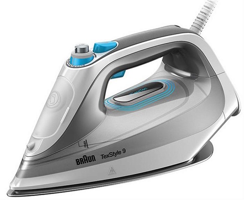 Утюг Braun TexStyle 9 SI9270WH серый (3000 Вт/ подошва - анодированный алюминий/ паровой удар - 225 г/мин/ 2,5 м/ автоотключение)