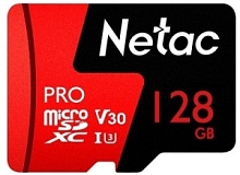 Память micro Secure Digital Card 128Gb class10 V30 UHS I U3 Netac / c адаптером SD [NT02P500PRO-128G-R]