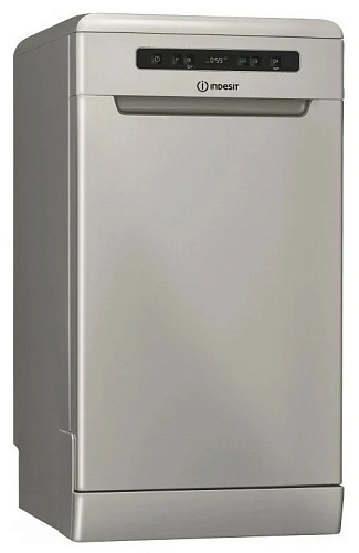 Машина посудомоечная отдельностоящая 45 см Indesit DSFO 3T224 CS (10 комплектов / 2 полки / Расход воды - 11,5 л / Серая)