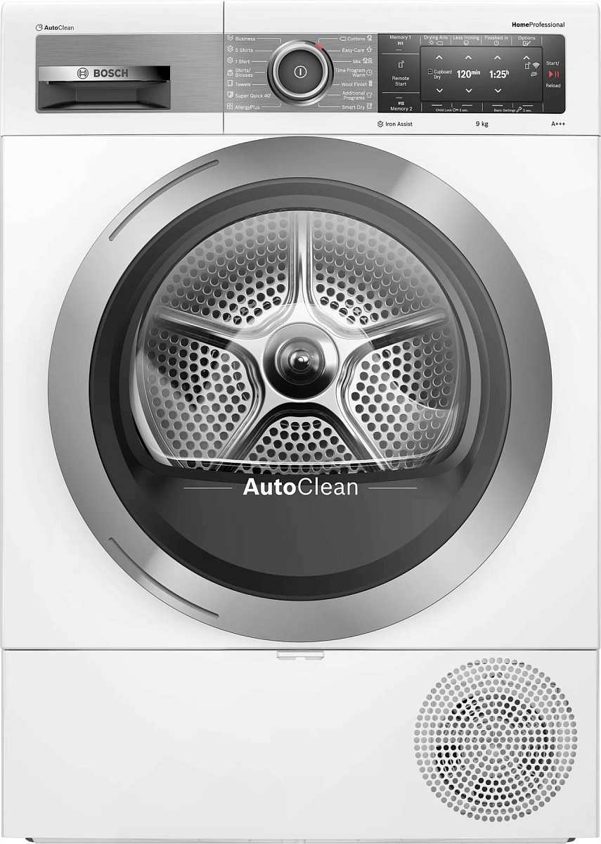 Сушильная машина с тепловым насосом Bosch WTX87EH0EU (HomeProfessional / 61,3см / 9кг / AutoClean / Iron Assist / AutoDry / Home Connect)-0
