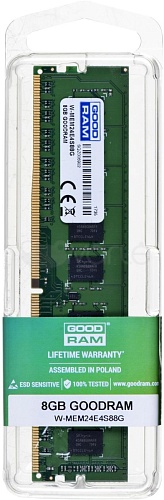Память DDR4  8GB 2400MHz GOODRAM  ECC Unbuffered  W-MEM24E4S88G
