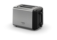Тостер Bosch TAT3P420 (970 Вт/ тостов - 2/ подогрев, размораживание, решетка для подогрева булочек, поддон для крошек/ серебристый)