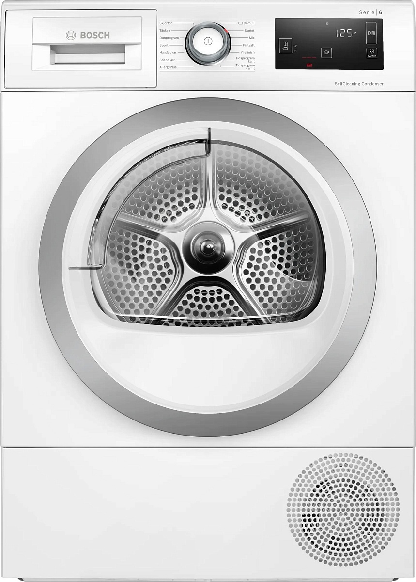 Сушильная машина с тепловым насосом Bosch WTU876HASN (Serie6 / 61,3см / 9 кг / DirectSelect  / AutoDry / Home Connect (Wi-Fi) / А++)