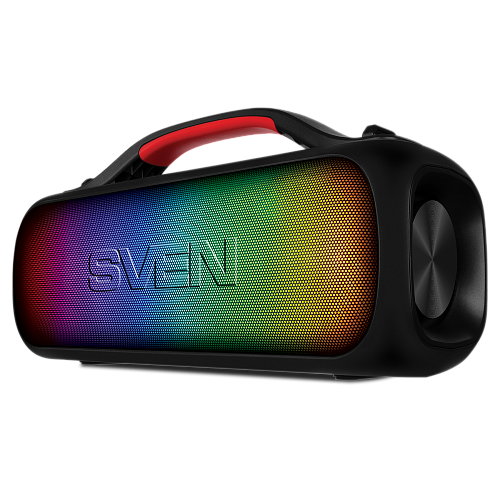 Беспроводная портативная колонка SVEN PS-360 / 24W / TWS / microSD / IPx6/ USB / Bluetooth / Батарея 3000mAh  / Чёрный / материал – пластик