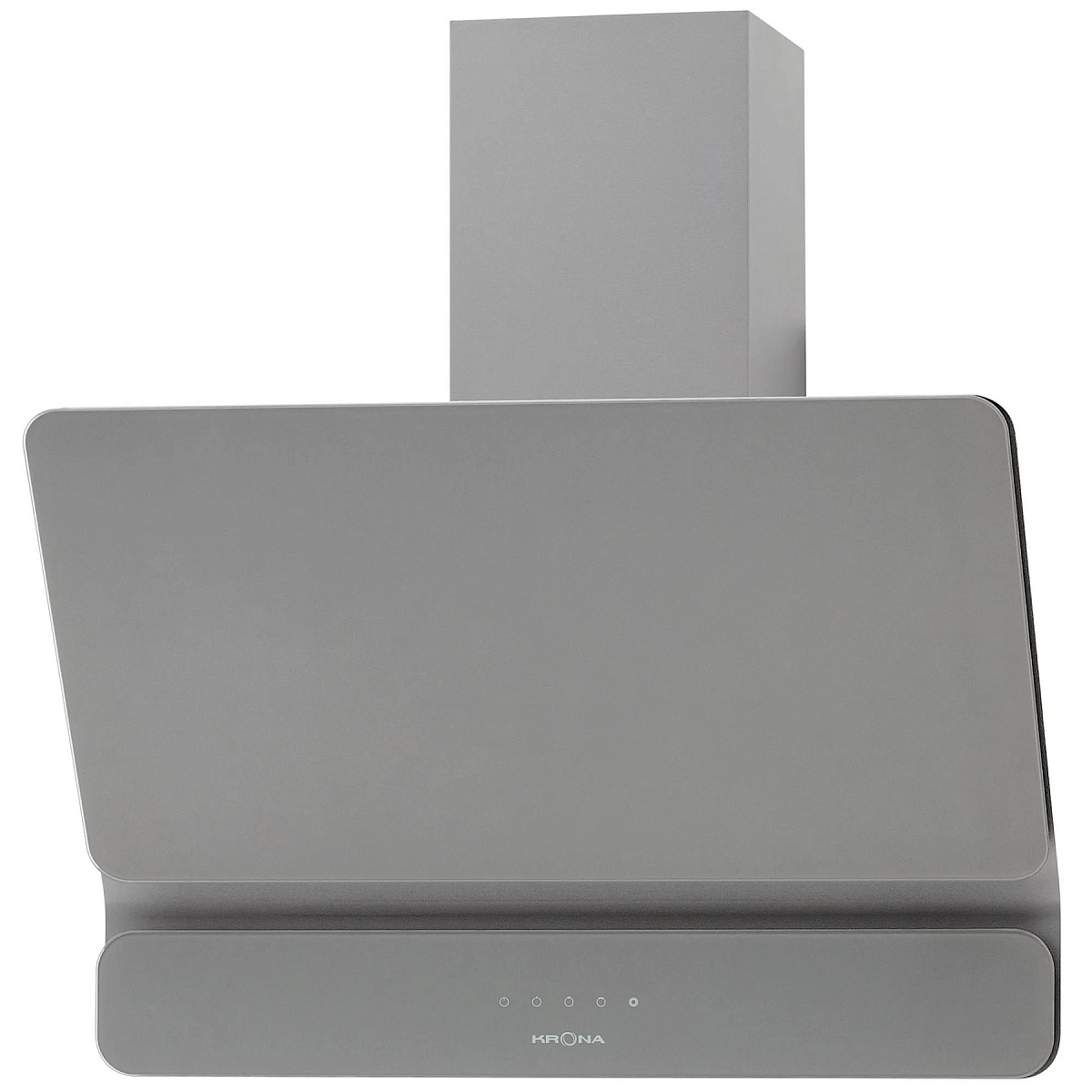 Вытяжка наклонная KRONA MYSTERIUM 600 GLASS GR S (950 м³/ч / 100 Вт / LED освещение 2x1 Вт / ширина - 59.6 см / белый / стекло)