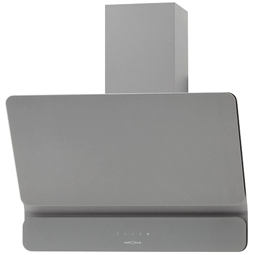 Вытяжка наклонная KRONA MYSTERIUM 600 GLASS GR S (950 м³/ч / 100 Вт / LED освещение 2x1 Вт / ширина - 59.6 см / белый / стекло)-0