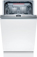 Машина посудомоечная встраиваемая 45 см Bosch SPV4XMX20E (Serie4 / 10 комплектов / 3 полки / расход воды - 9,5 л / InfoLight / Home Connect / А)