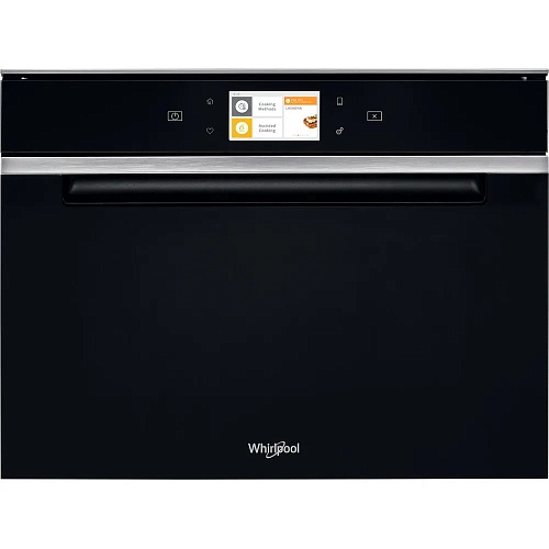 Компактный духовой шкаф с микроволновкой Whirlpool W11I ME150 (40 л / до 250 °C / Чёрный, стекло / Традиционная очистка / Гриль / A+)