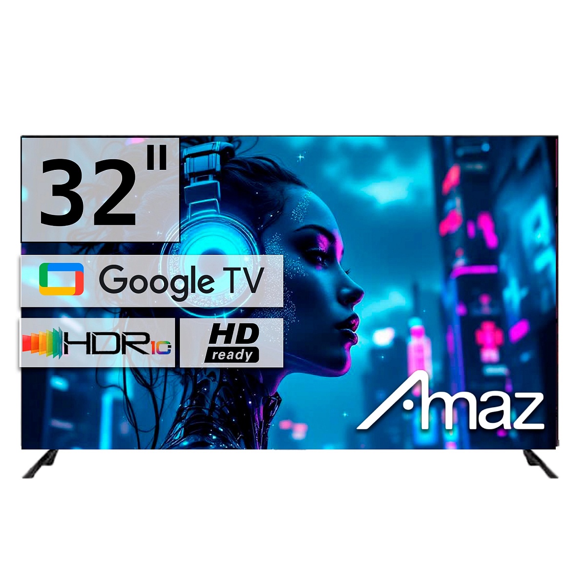 Телевизор Amaz AM32GCX8 HD Google TV-0