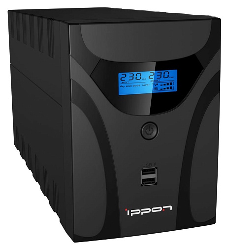 ИБП IPPON  Smart Power Pro II Euro 1200 720Вт 1200ВА черный LCD+ComPort+защита телефонной линии/RJ45+USB 1029740