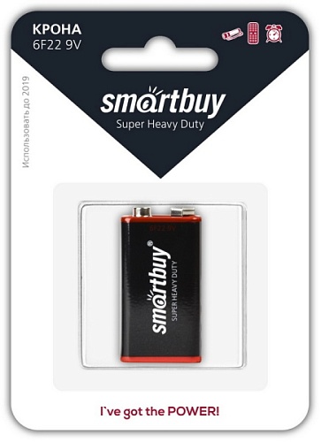 Батарейка Smartbuy 6F22/1B солевая SBBZ-9V01B