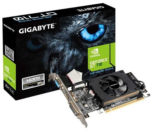 Видеокарта Gigabyte GeForce GT 710 2GB DDR3 GV-N710D3-2GL 954/1600 DVI,HDMI,DSub 