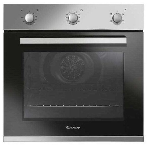 Духовой шкаф Candy FCP502X/E1 (Timeless / 65 л / до 250 °C / Нерж. сталь, стекло / Гриль / Рельефные направляющие / A)-0