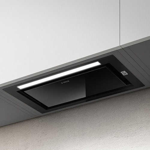 Вытяжка полновстраиваемая Elica HIDDEN 2.0 @ BLGL/A/72 (1300 м³/ч / 280 Вт / LED освещение 1x7 Вт / ширина - 71.4 см / ElicaConnect / Чёрное стекло)