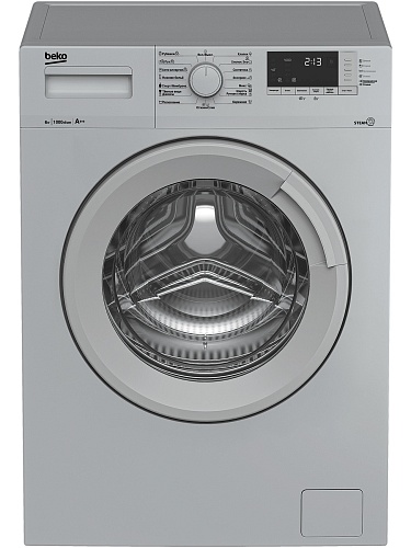Стиральная машина Beko WSRE6512ZSS (41,5см / 6кг / 1000об / пар / A / Серебристый)-0