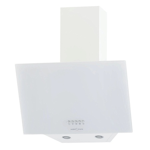 Вытяжка наклонная KRONA HELGA 500 white PB (950 м³/ч / 100 Вт / LED освещение 2x1 Вт / ширина - 49.6 см / белый / стекло)-0