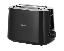 Тостер Philips HD2582/90 (830 Вт/ тостов - 2/ подогрев, размораживание, решетка для подогрева булочек, поддон для крошек/ черный)